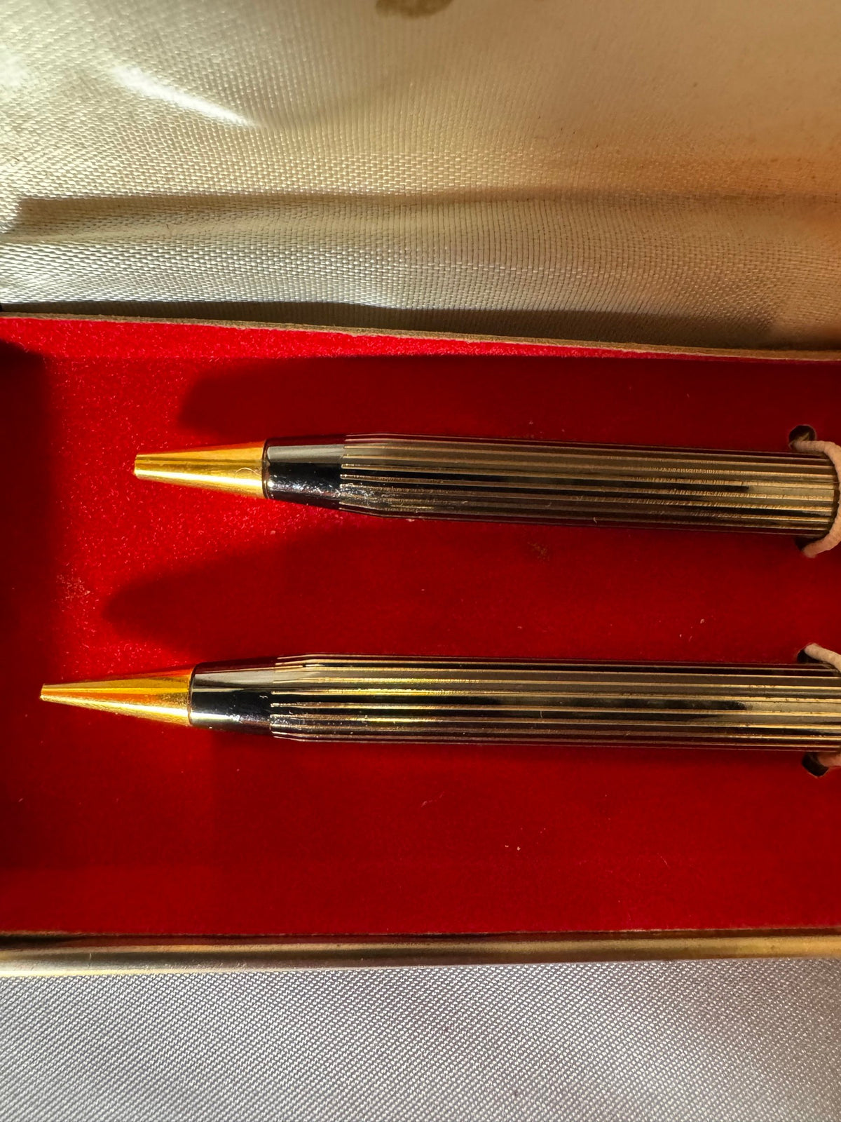Close view of the pen and pencil