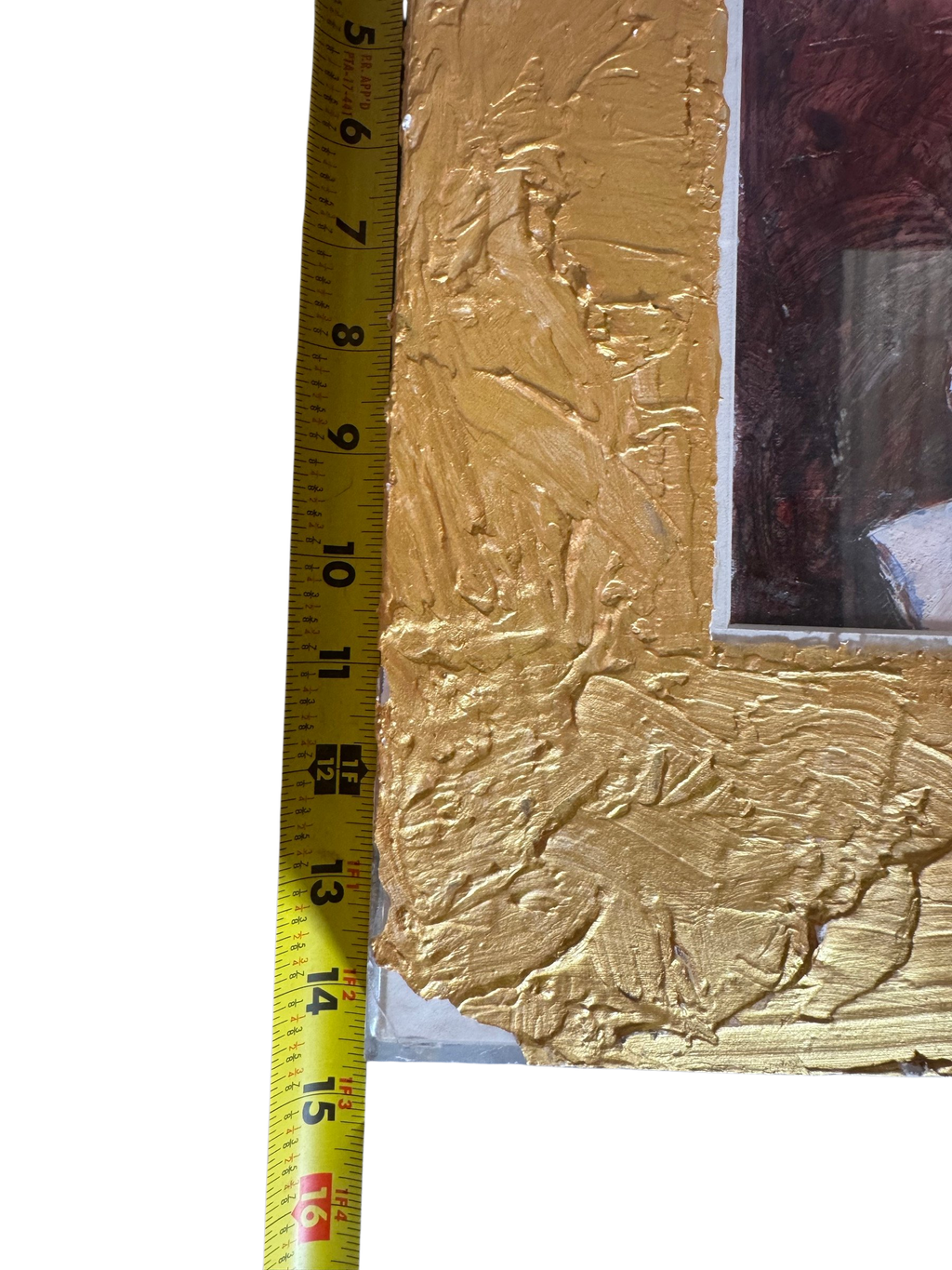 Painting with tape measure for size