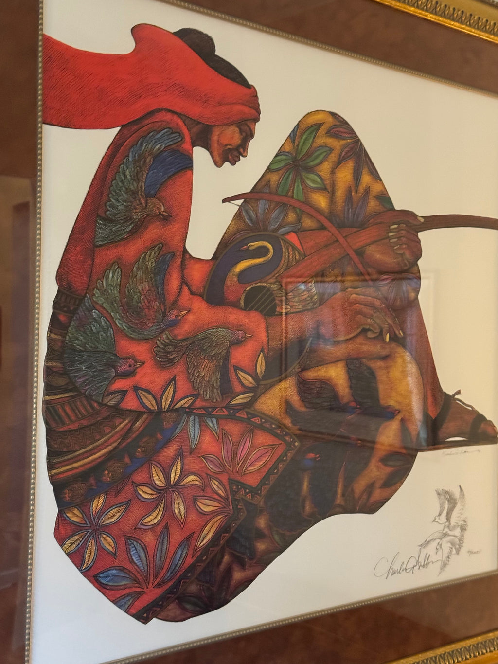 Charles A. Bibbs "The Music Maker" Signed Artist's Proof Print, Framed