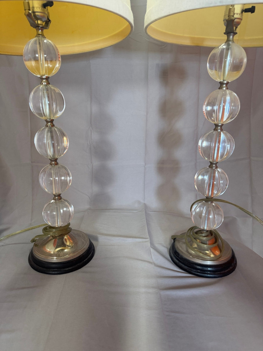 Close view of the ball stems and black bases