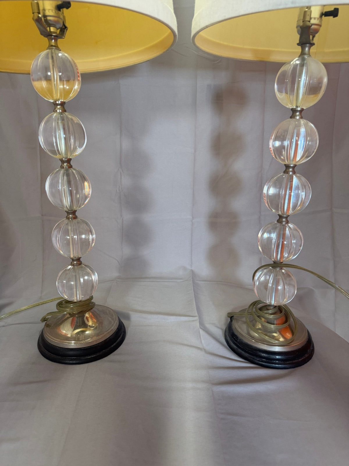 Close view of the ball stems and black bases