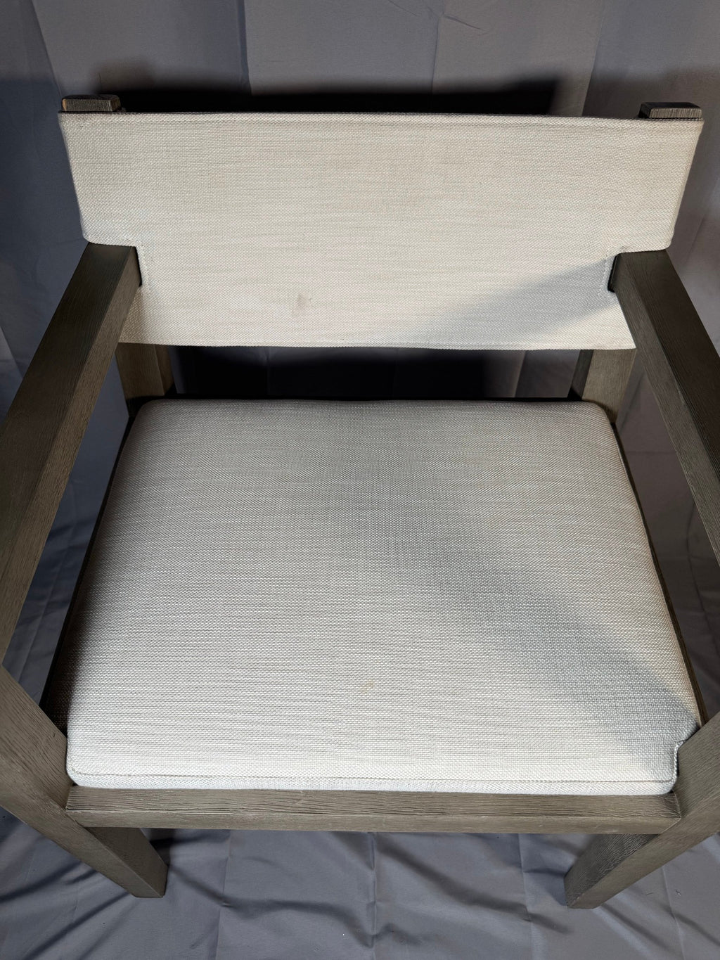 RH Saddle Arm Chair, Grey Oak - New