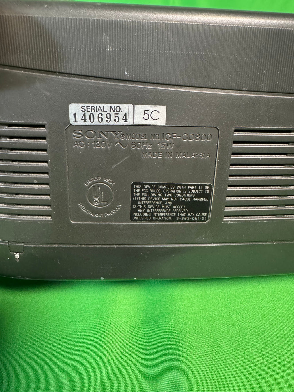 Sony ICF-CD800 FM/AM CD Clock Radio, Black