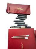 Cartier Pen Refill Lot 6 Ink Cartridges 2 Ballpoint Refills Converter w/ Boxes