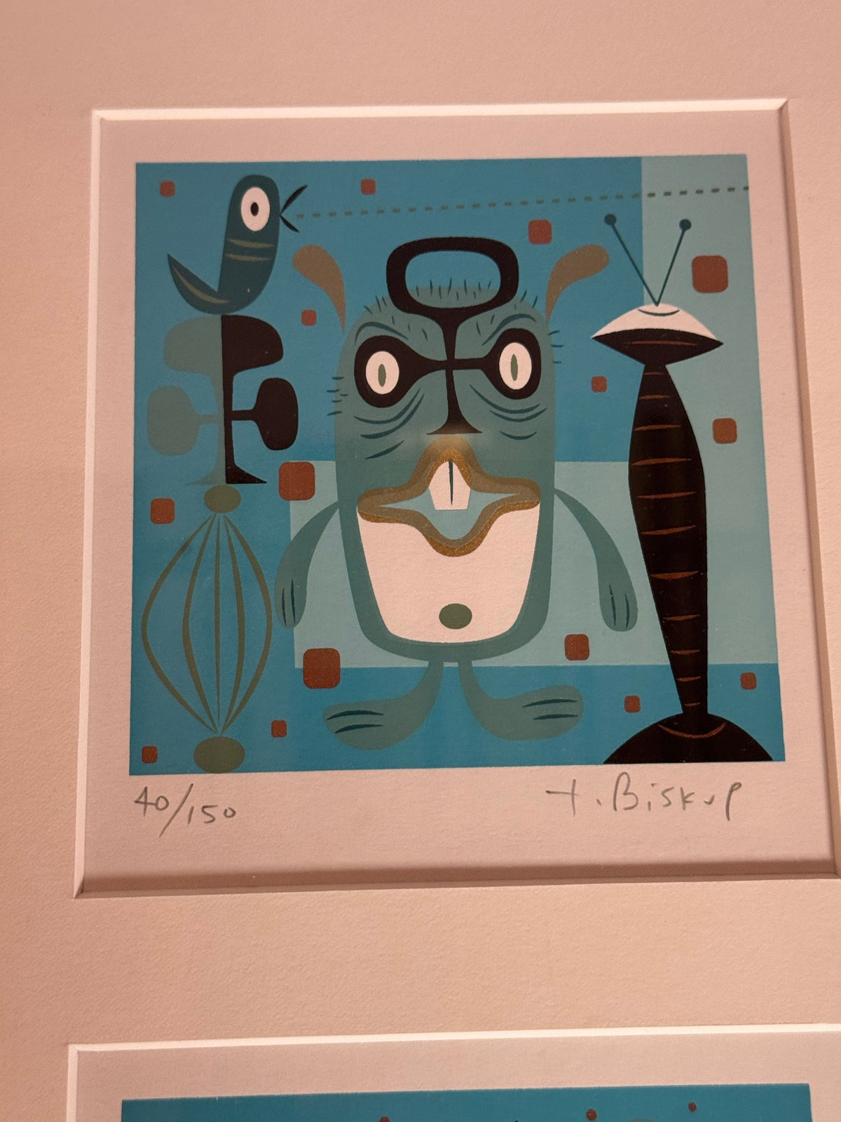 Fourth print with pencil number and signature