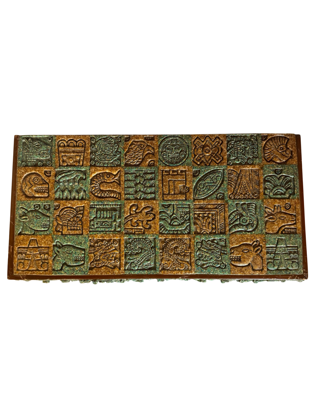 Top view of the box showing the tile pattern