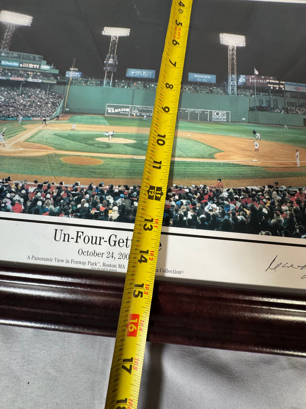 2004 Red Sox Un-Four-Gettable Fenway Panoramic Print, Rob Arra, Framed
