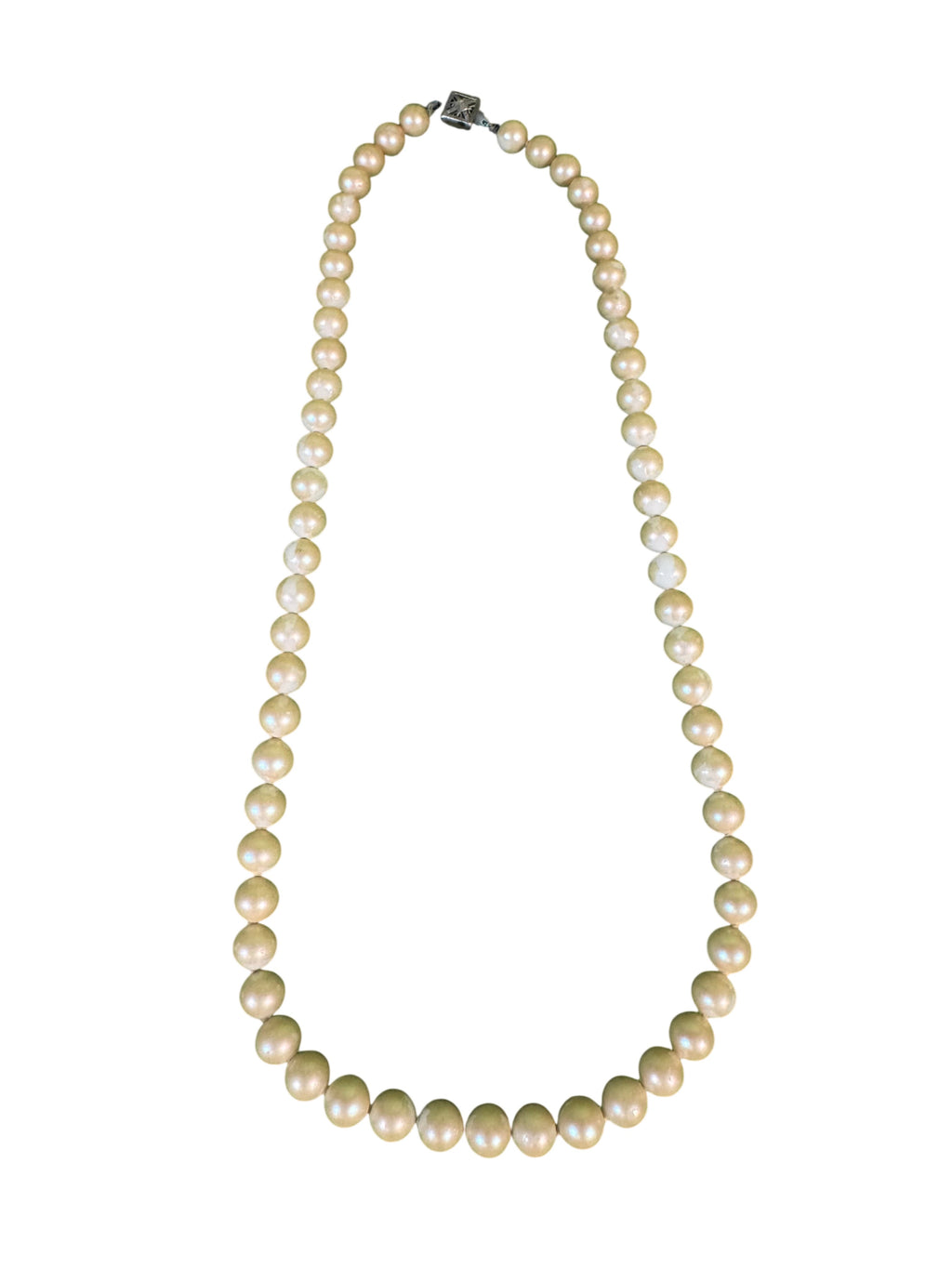 Pearl Strands and Gold Tone Cherub Compact