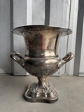 Silver Plate Two Handled Presentation Trophy Cup Engraved Vintage Good