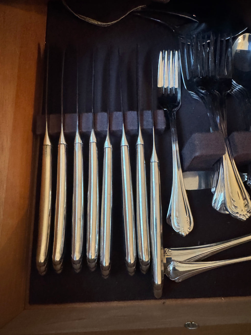 Pfaltzgraff 18/8 Stainless Flatware Set, Two Patterns, Fitted Chest