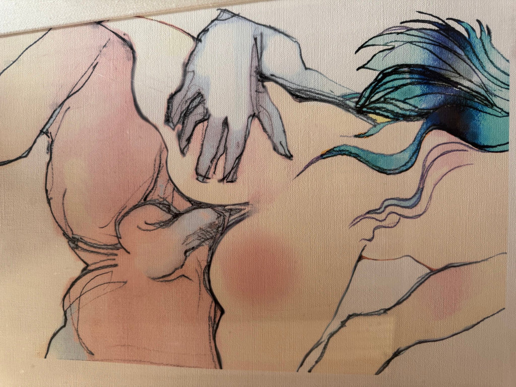 Detail of the figures and color washes