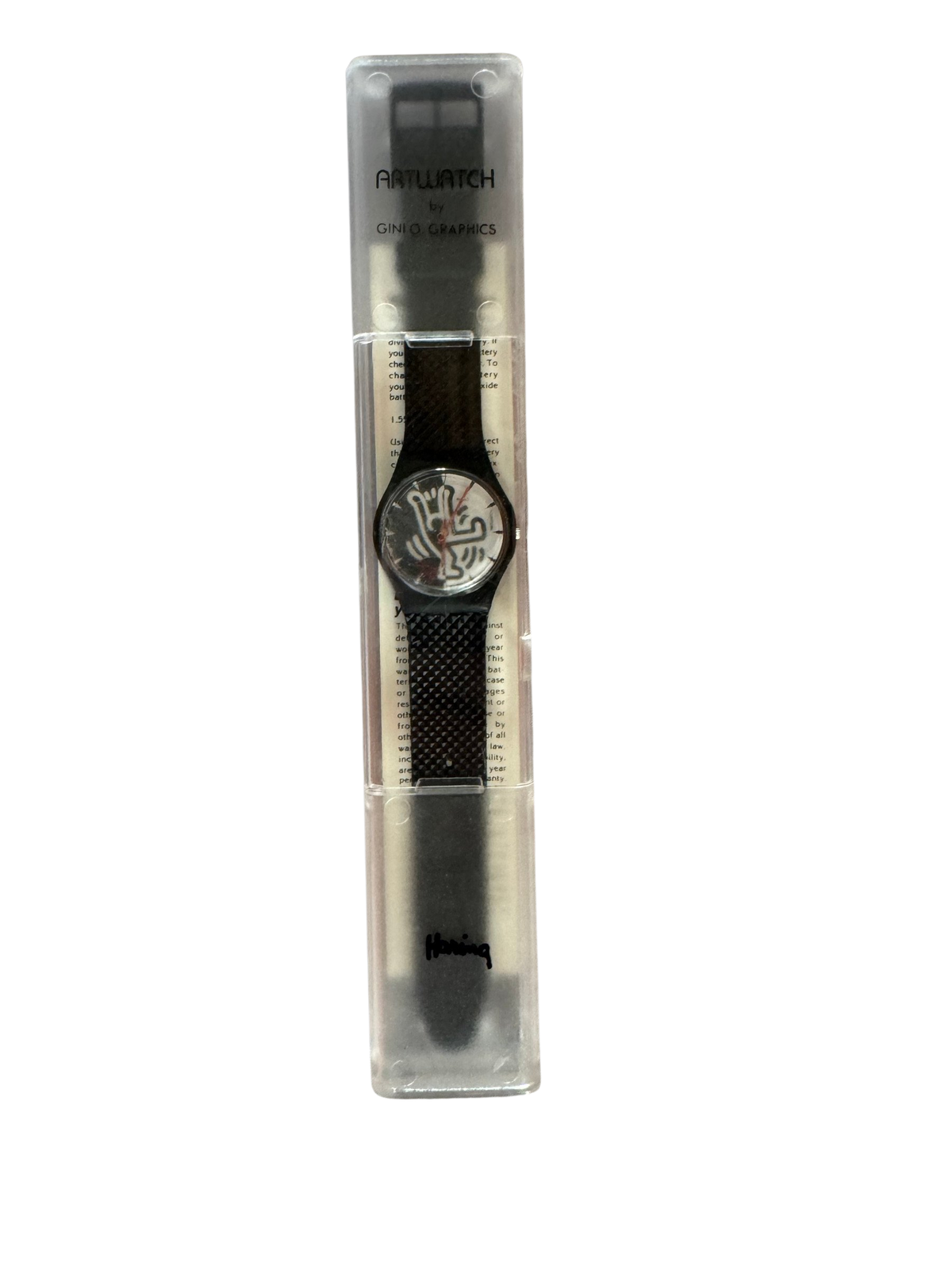 Haring ARTWATCH watch in its clear original box