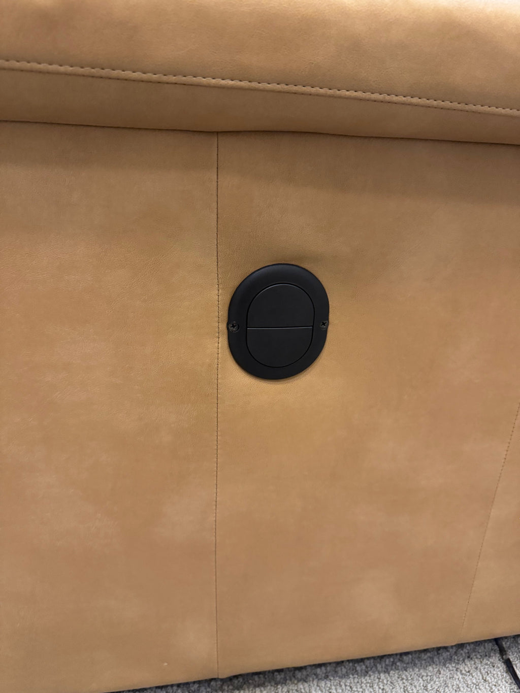 La-Z-Boy Tan Leather Power Reclining Sofa, 88 in