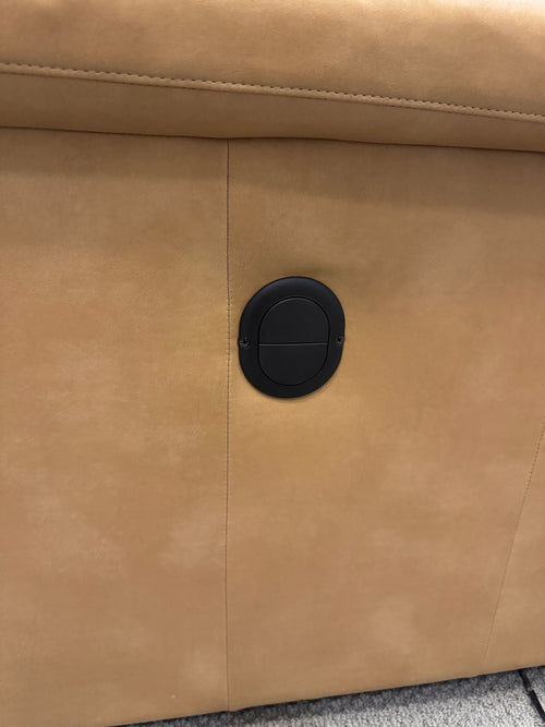 La-Z-Boy Tan Leather Power Reclining Sofa, 88 in