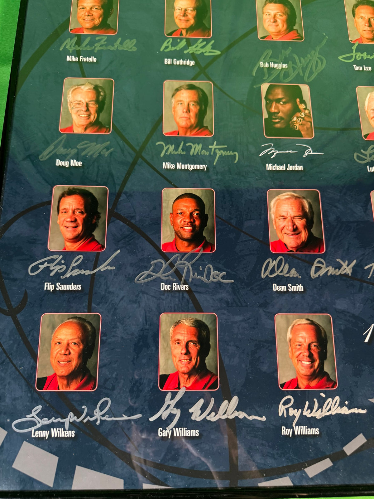 Michael Jordan Senior Flight School 2006 Poster Signed by 22 Coaches Framed