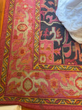 Violet pink nuLOOM Casablanca rug with navy border