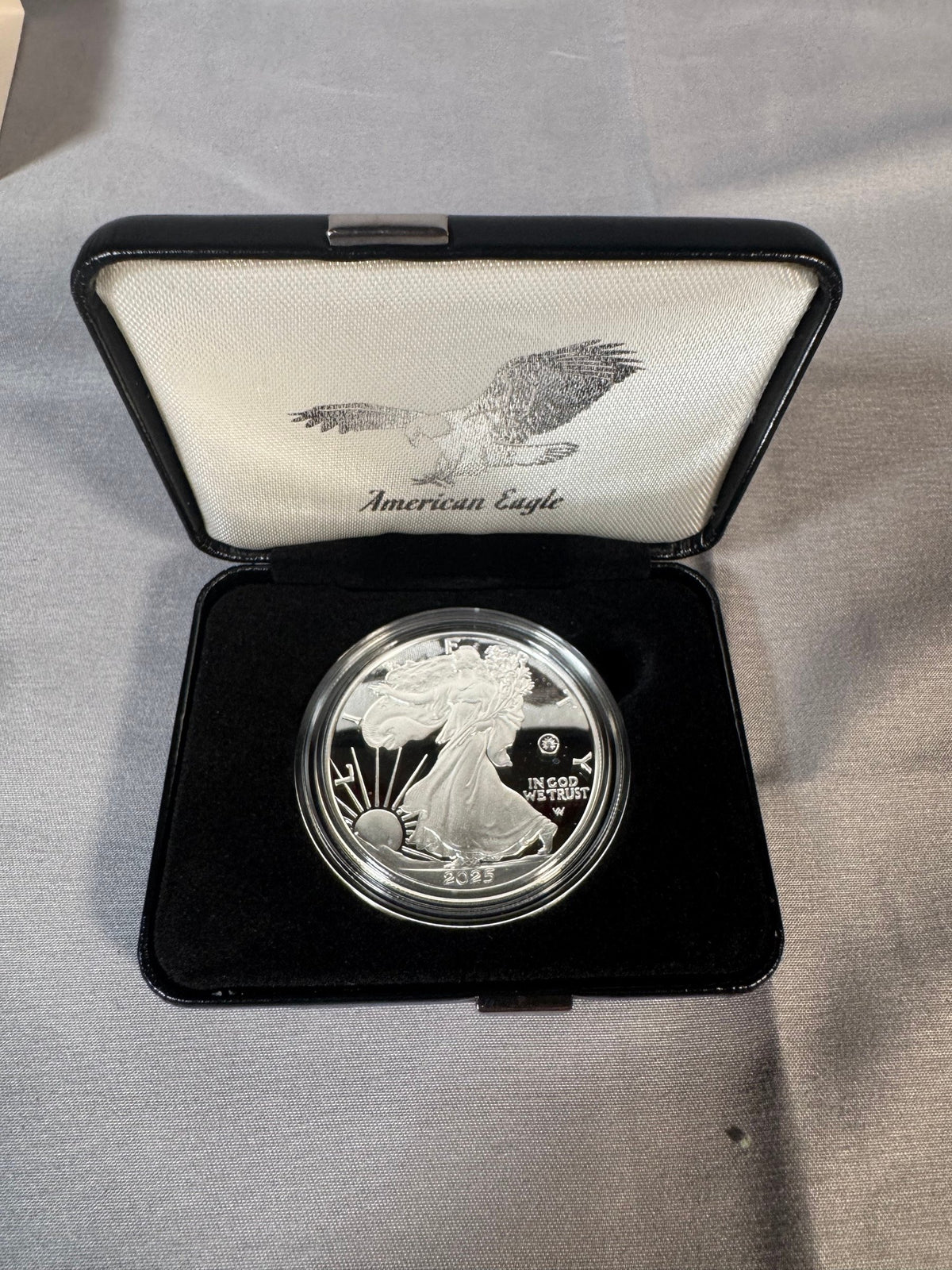 2025 Laser Engraved American Eagle One Ounce Silver Proof Coin US Mint Box COA