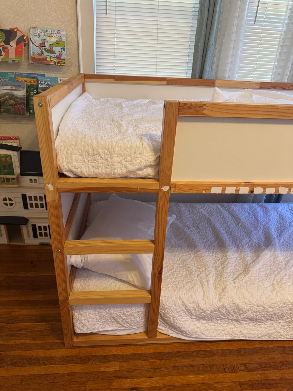 Close view of the ladder and loft side