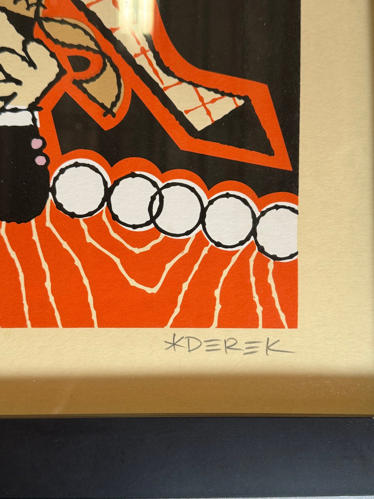 Pencil signature at lower right
