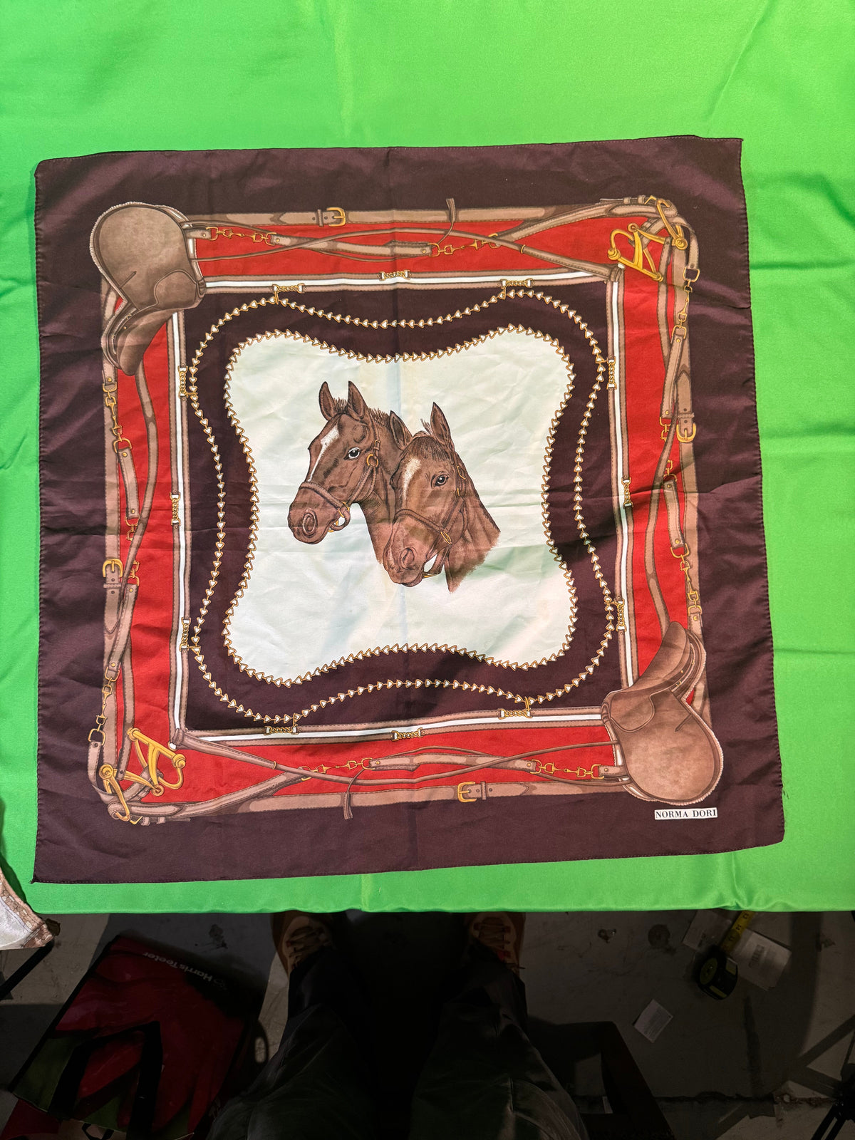 Equestrian and Sporting Silk Scarves Set of Four — detail view 1