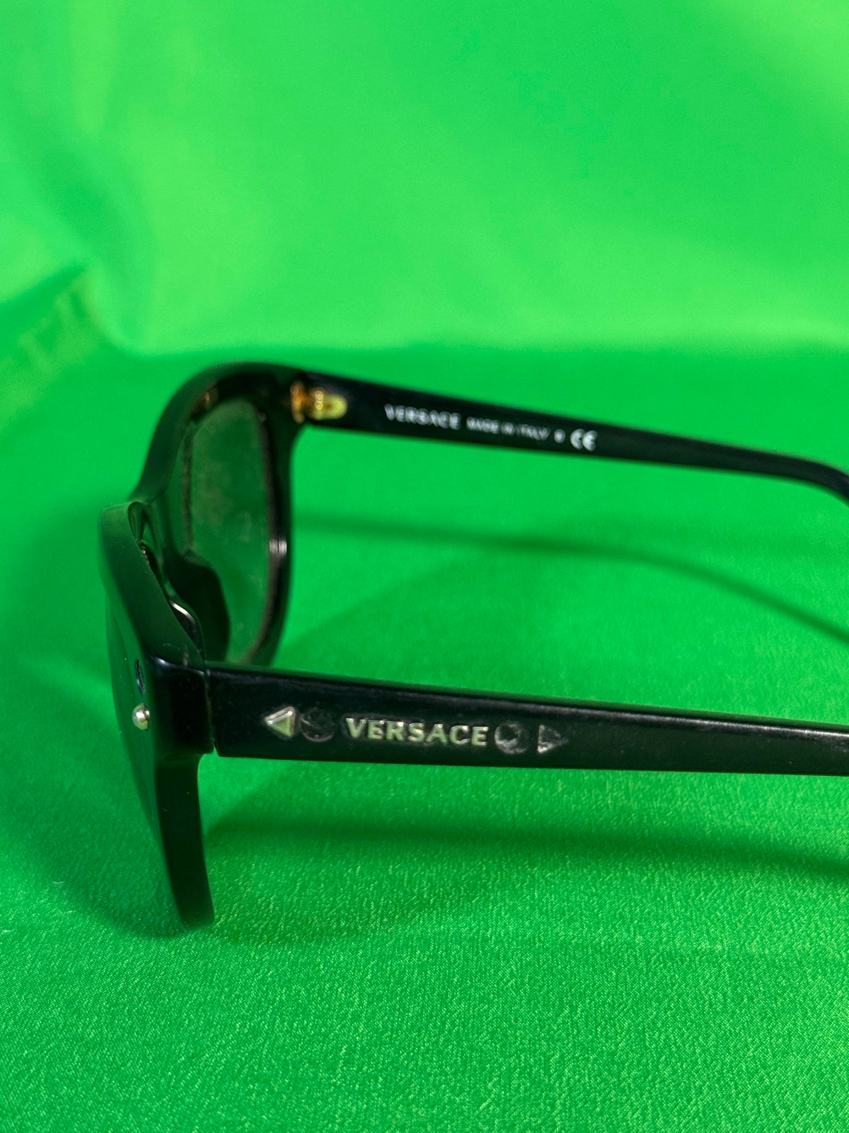 Versace VE4291 Cat Eye Sunglasses Black GB1/11 Grey Lenses 53mm Logo Temples