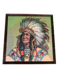 1903 Campbell Metzger Jacobson Chromolithograph on Linen Native American Chief