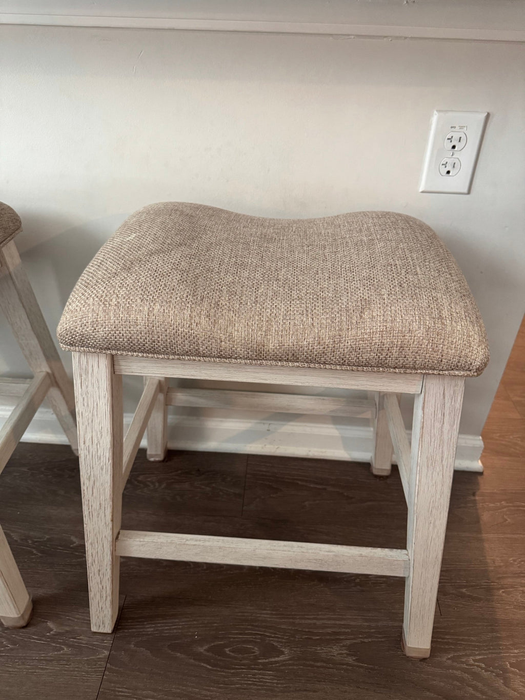 Ashley Skempton counter stool with upholstered seat