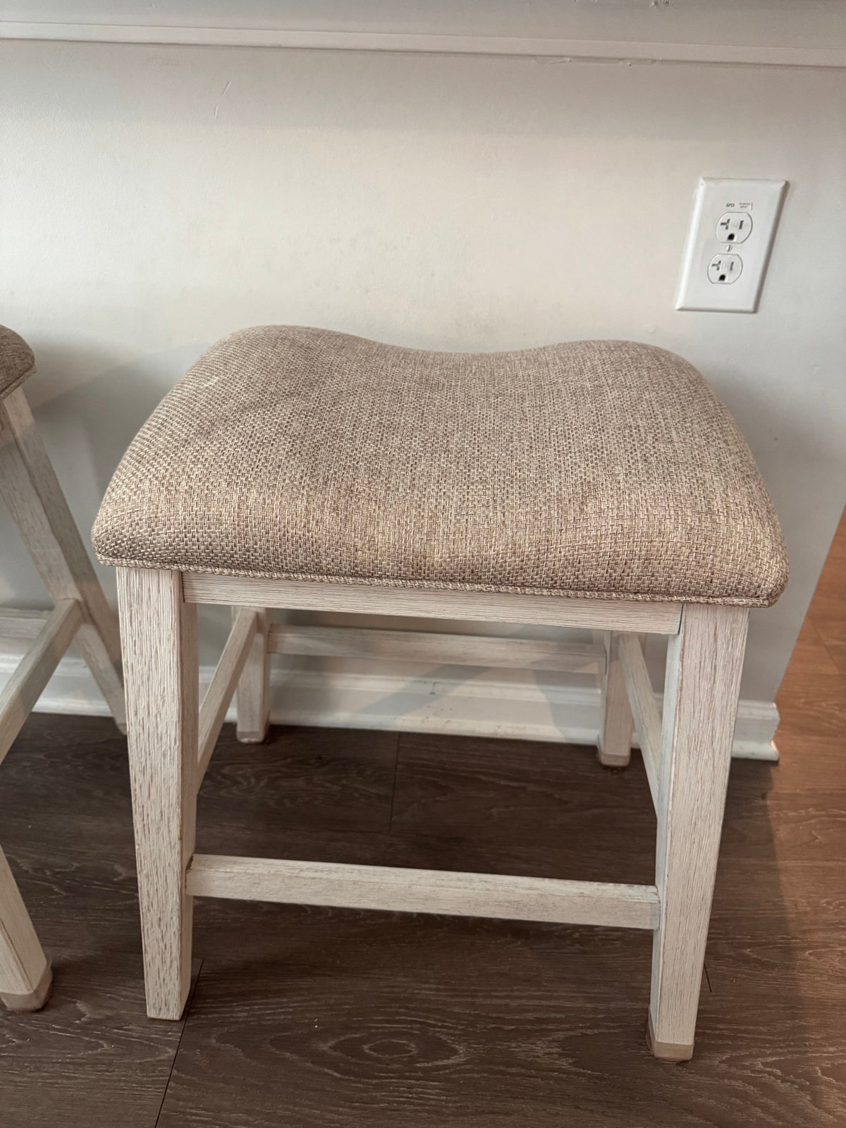 Ashley Skempton counter stool with upholstered seat