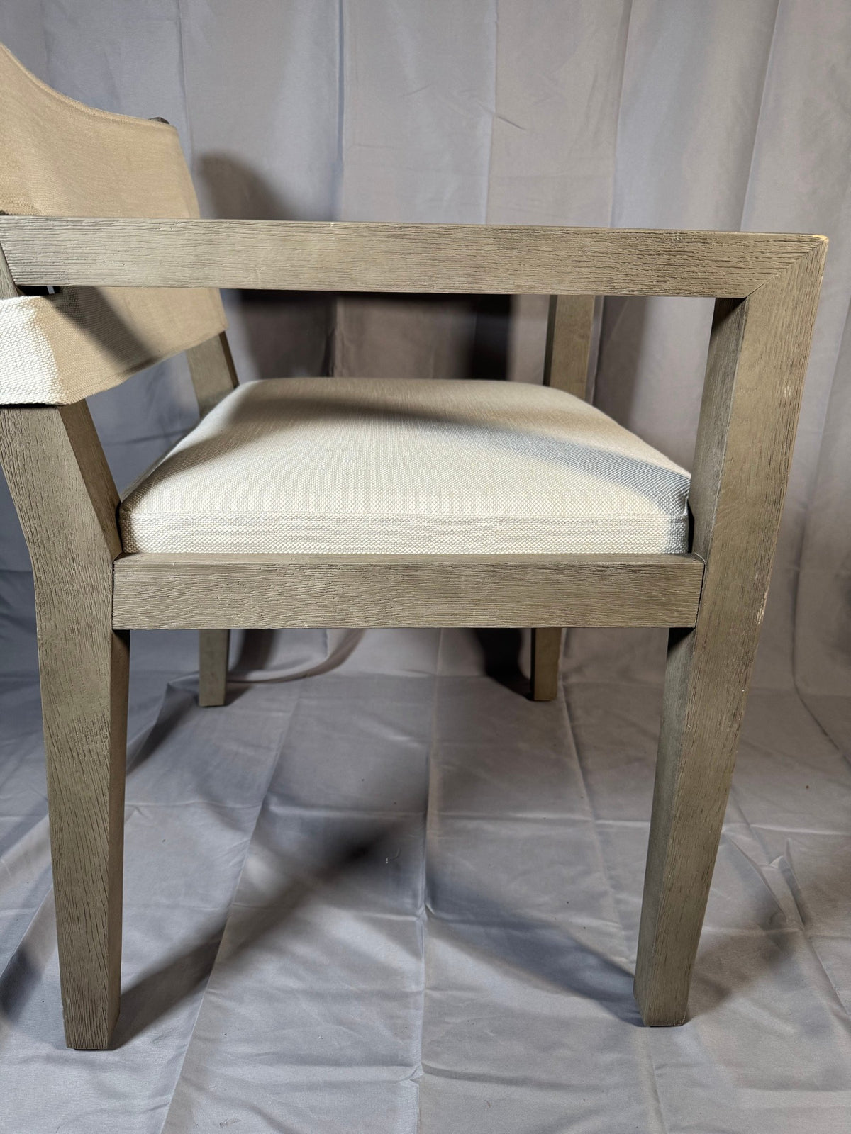 RH Saddle Arm Chair, Grey Oak - New