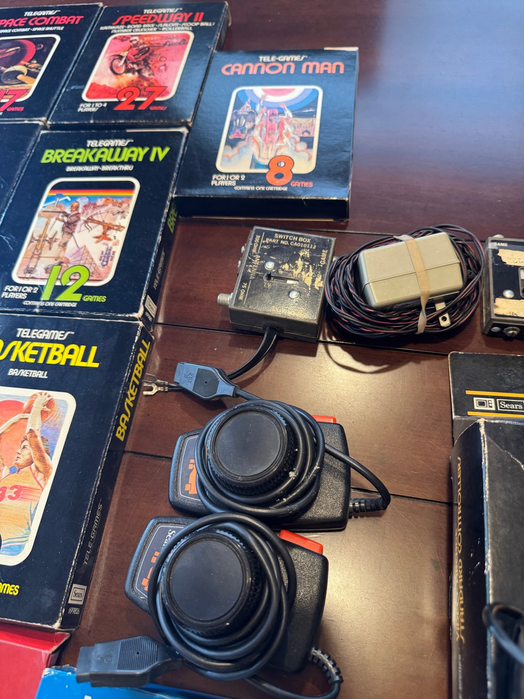 Atari 2600 Console and 25 Boxed Game Collection Sears Tele-Games Activision Plus Nintendo