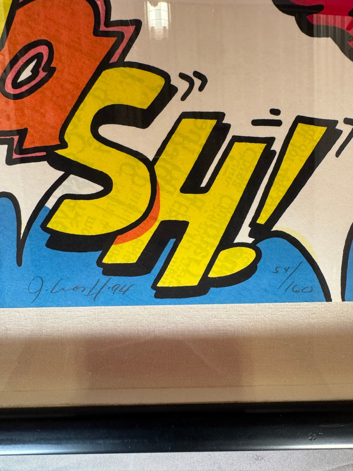 Pencil signature in the lower margin
