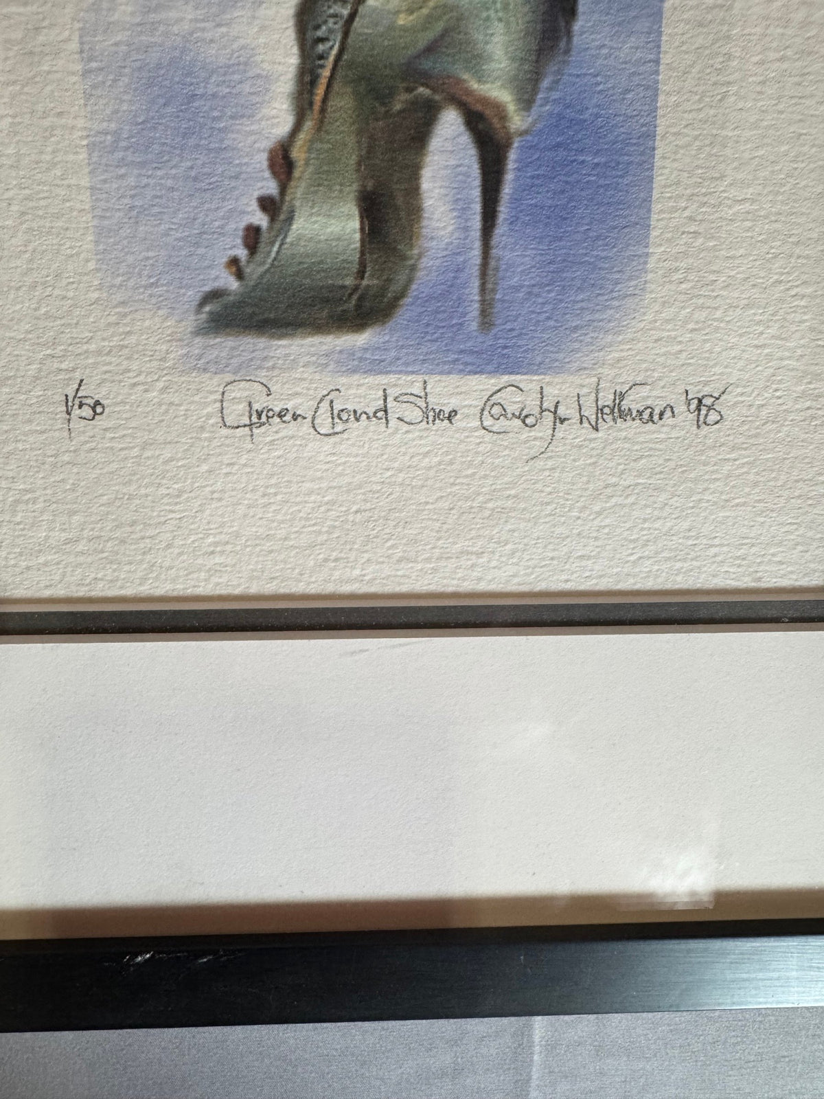 Pencil title, 1/50 edition number, signature and 98 date