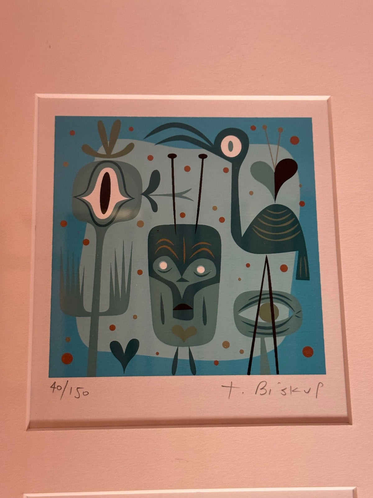 Third print with pencil number and signature
