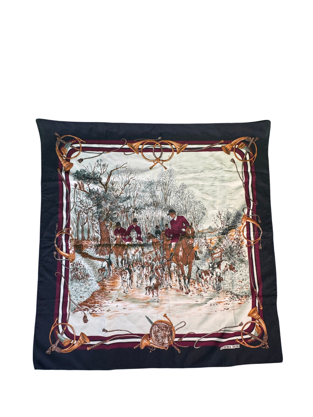 Equestrian and Sporting Silk Scarves Set of Four — main image on a white ground