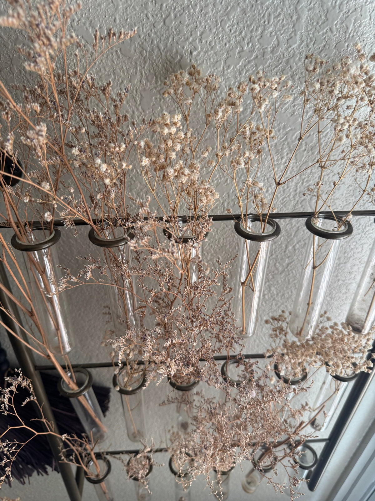 Close view of the rack and tubes