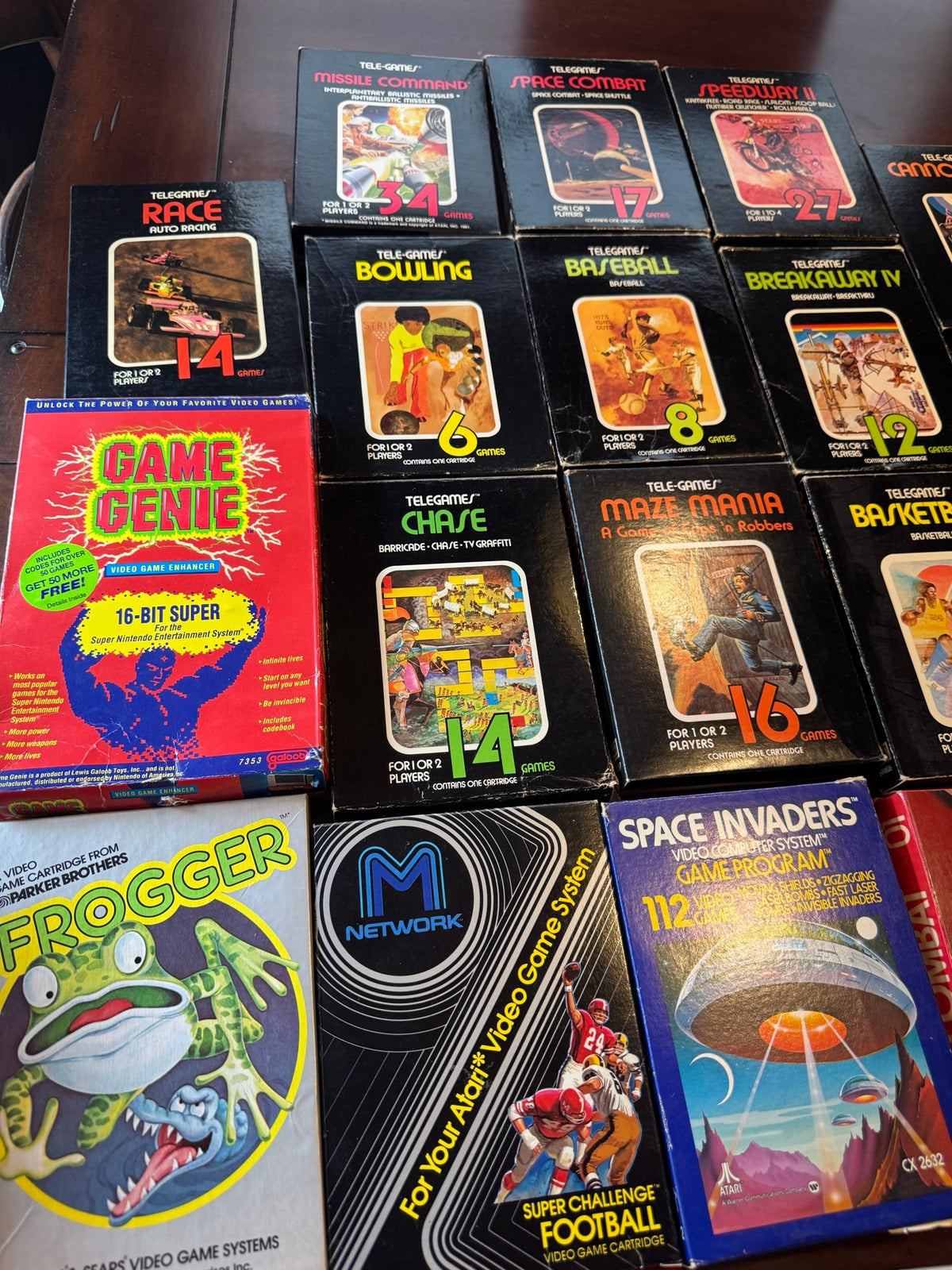 Atari 2600 Console and 25 Boxed Game Collection Sears Tele-Games Activision Plus Nintendo