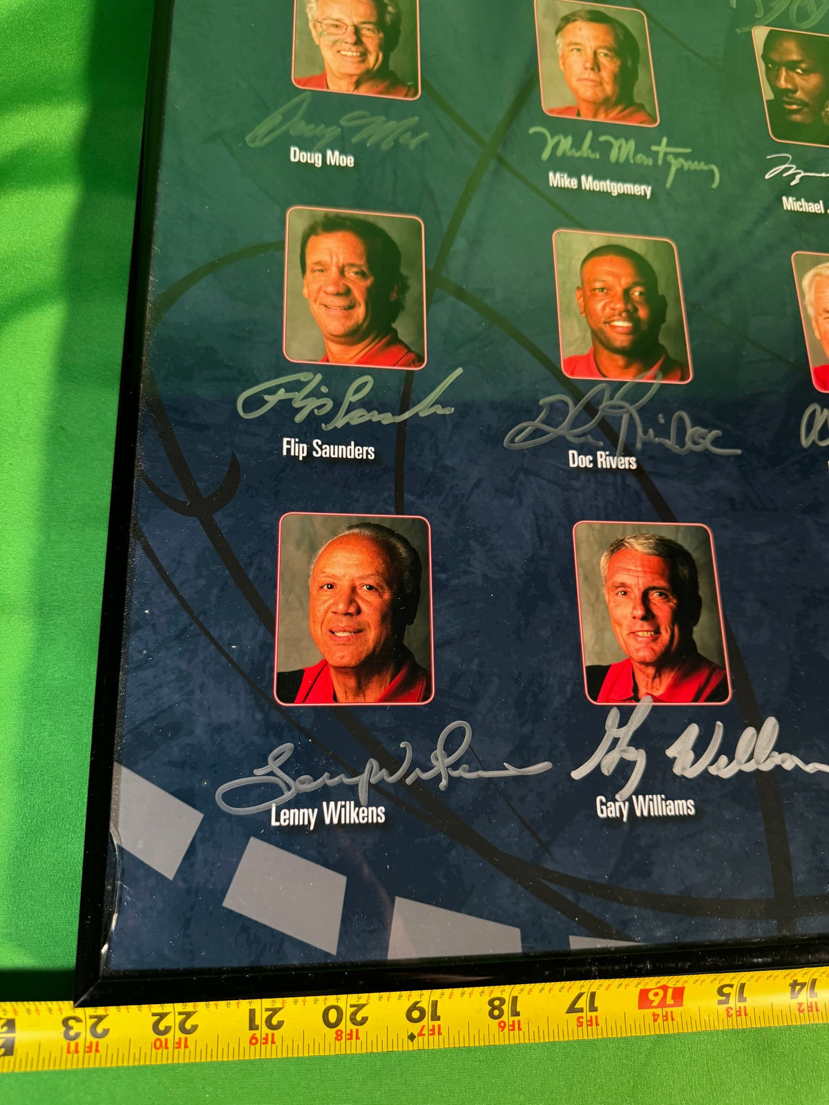 Michael Jordan Senior Flight School 2006 Poster Signed by 22 Coaches Framed