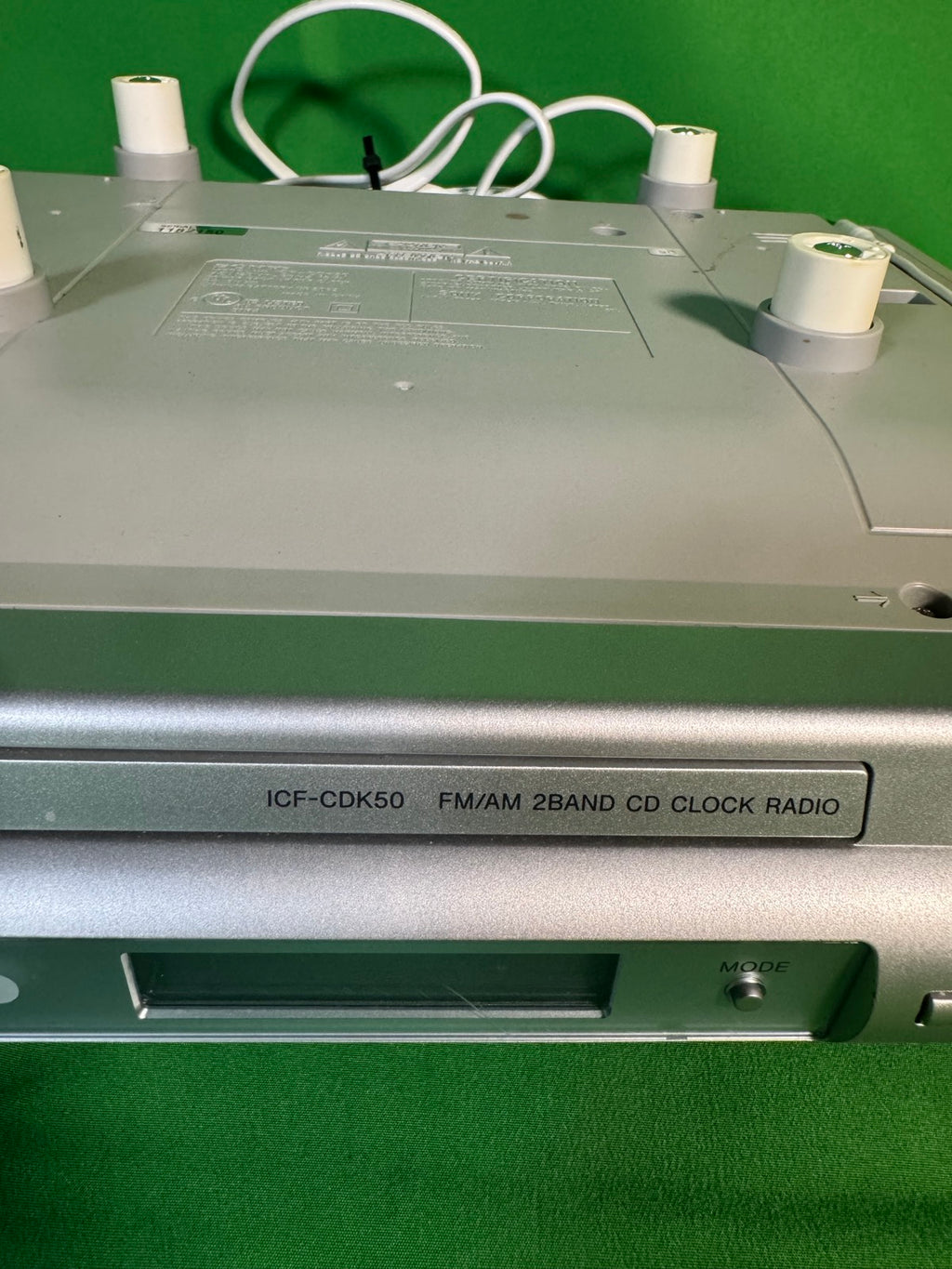 Sony ICF-CDK50 Under-Cabinet CD Clock Radio FM/AM Silver