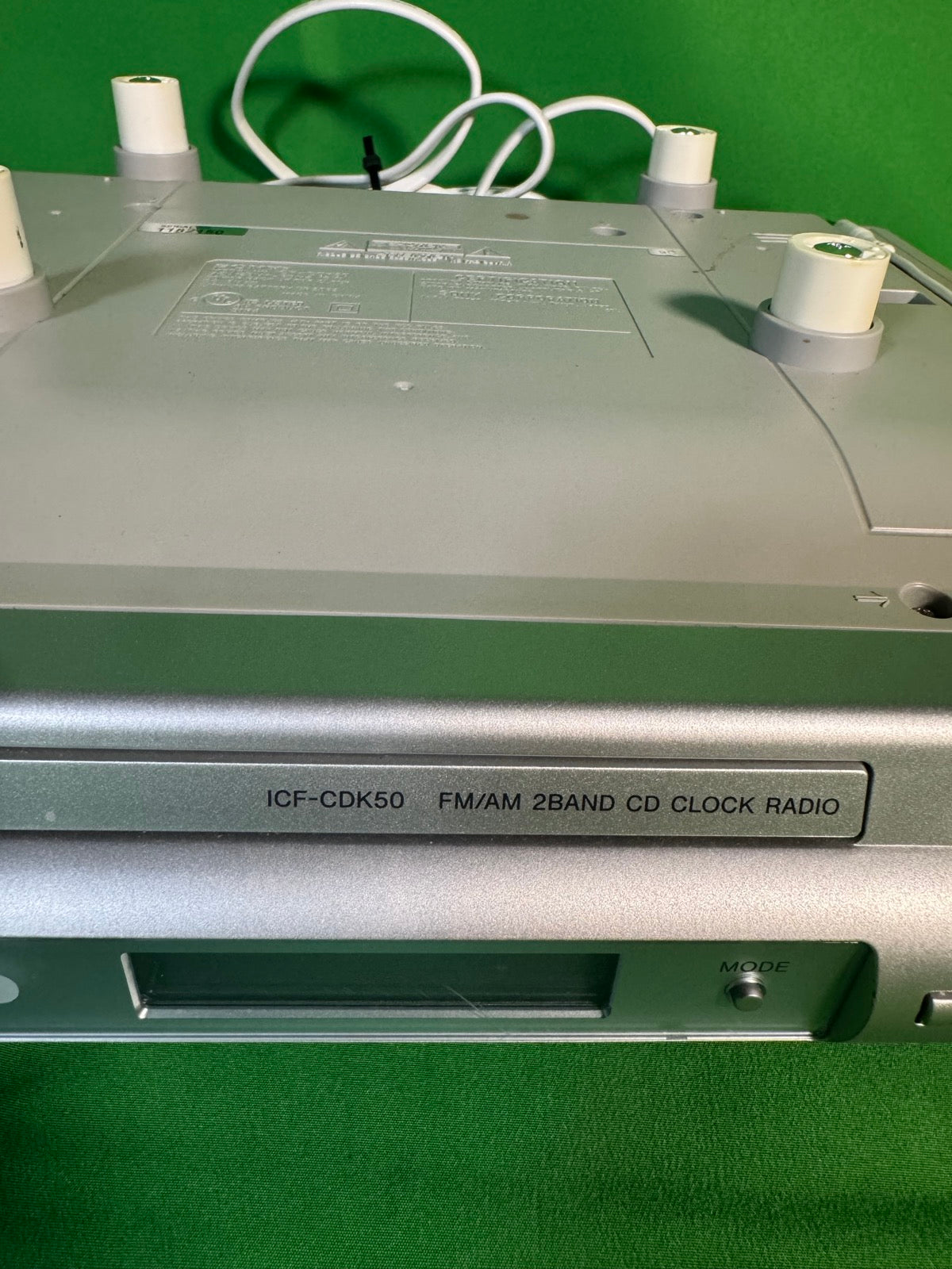 Sony ICF-CDK50 Under-Cabinet CD Clock Radio FM/AM Silver