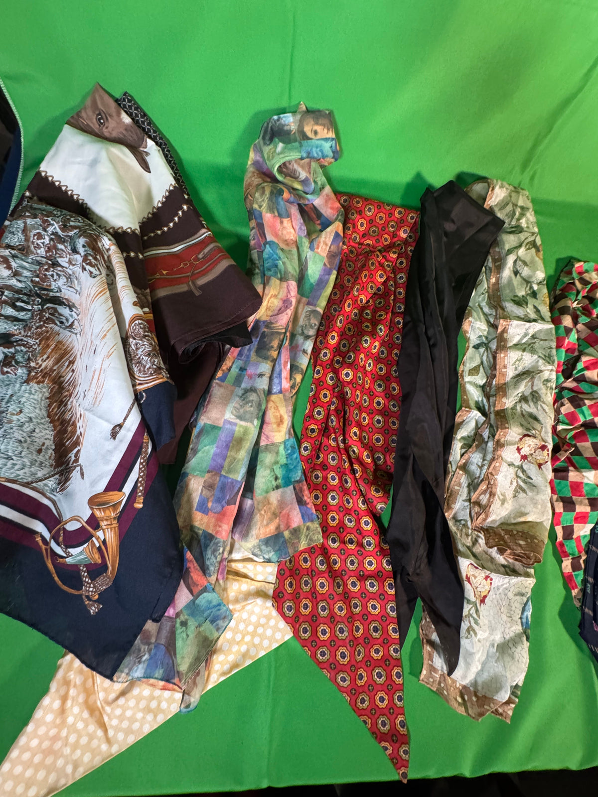 Silk Scarf and Necktie Collection Twelve Pieces — detail view 2