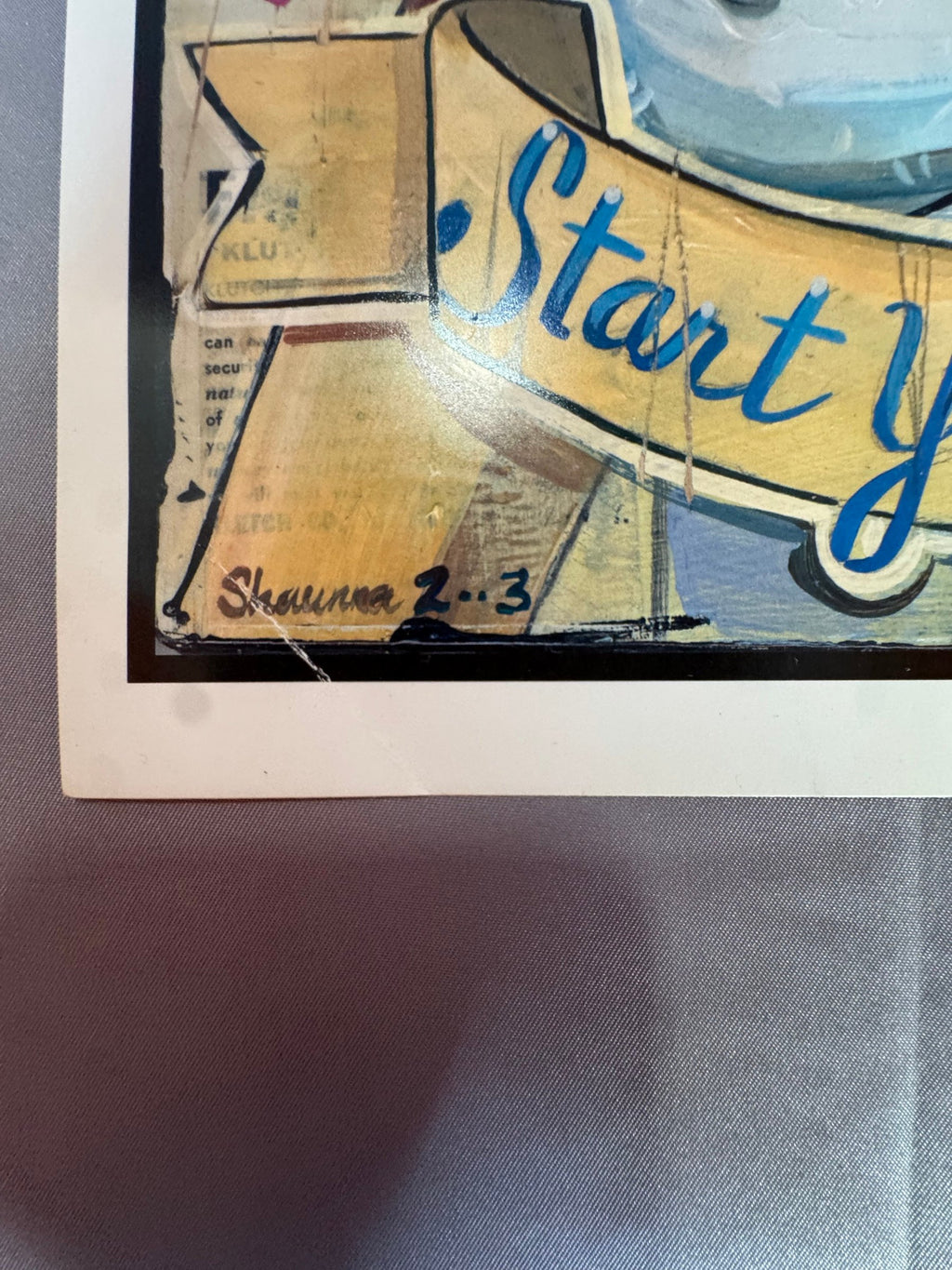 Signature mark in the lower corner