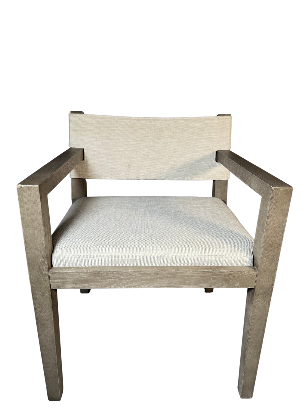RH Saddle Arm Chair, Grey Oak - New