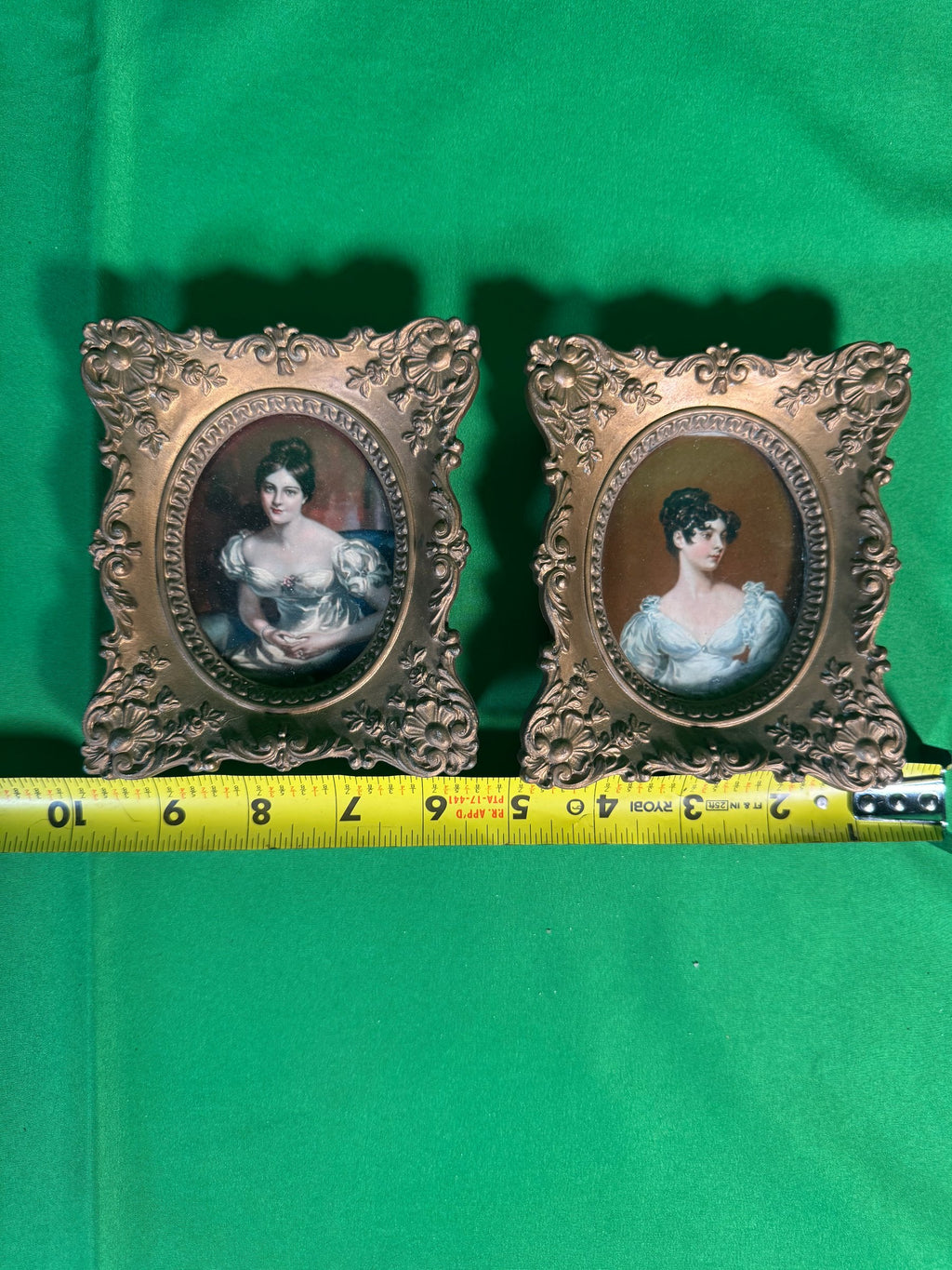 Pair of Cameo Creation Convex Glass Portrait Prints, after Sir Thomas Lawrence