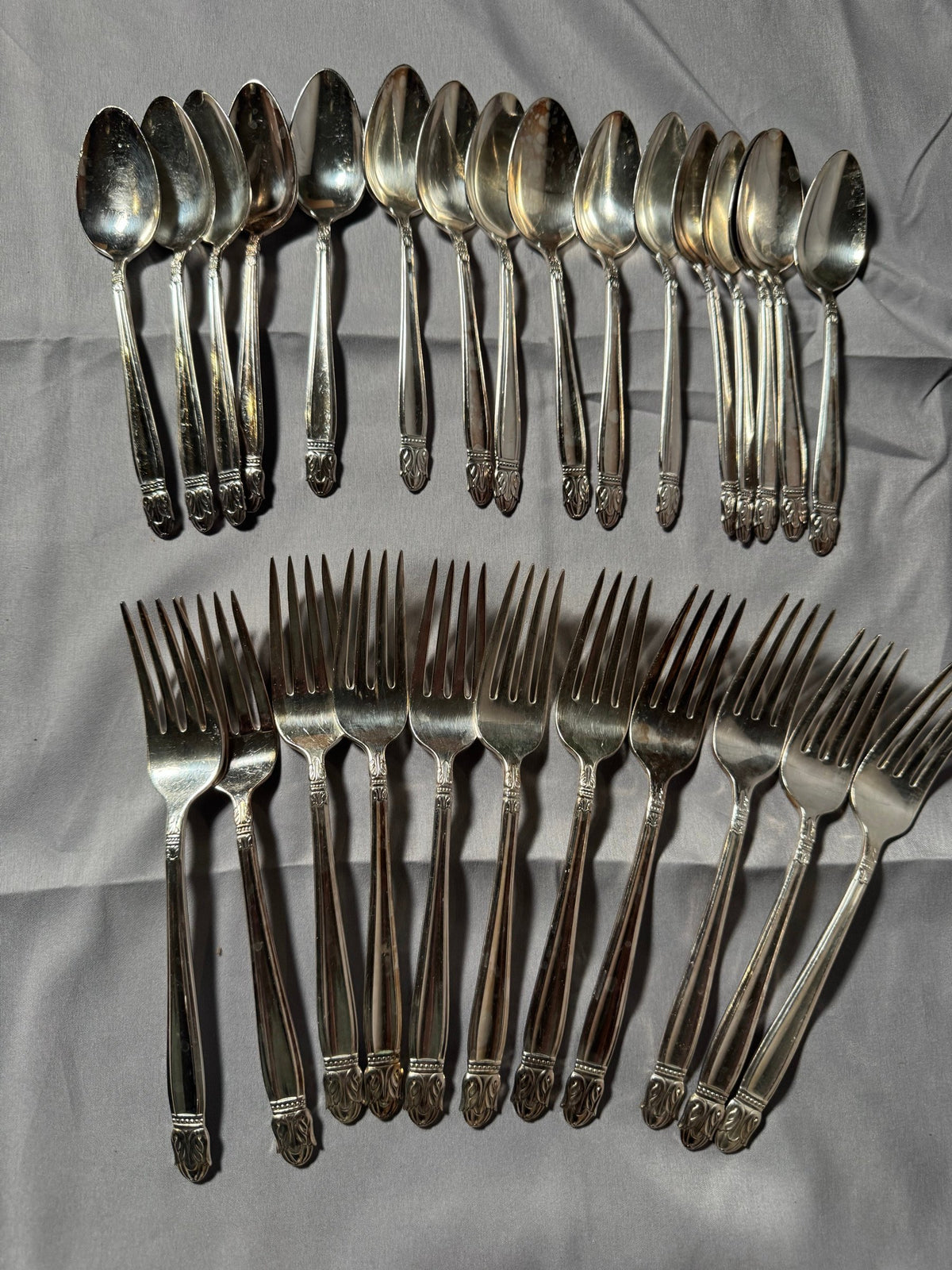 Holmes & Edwards Inlaid Silverplate Flatware Lot, Approx. 57 Pieces