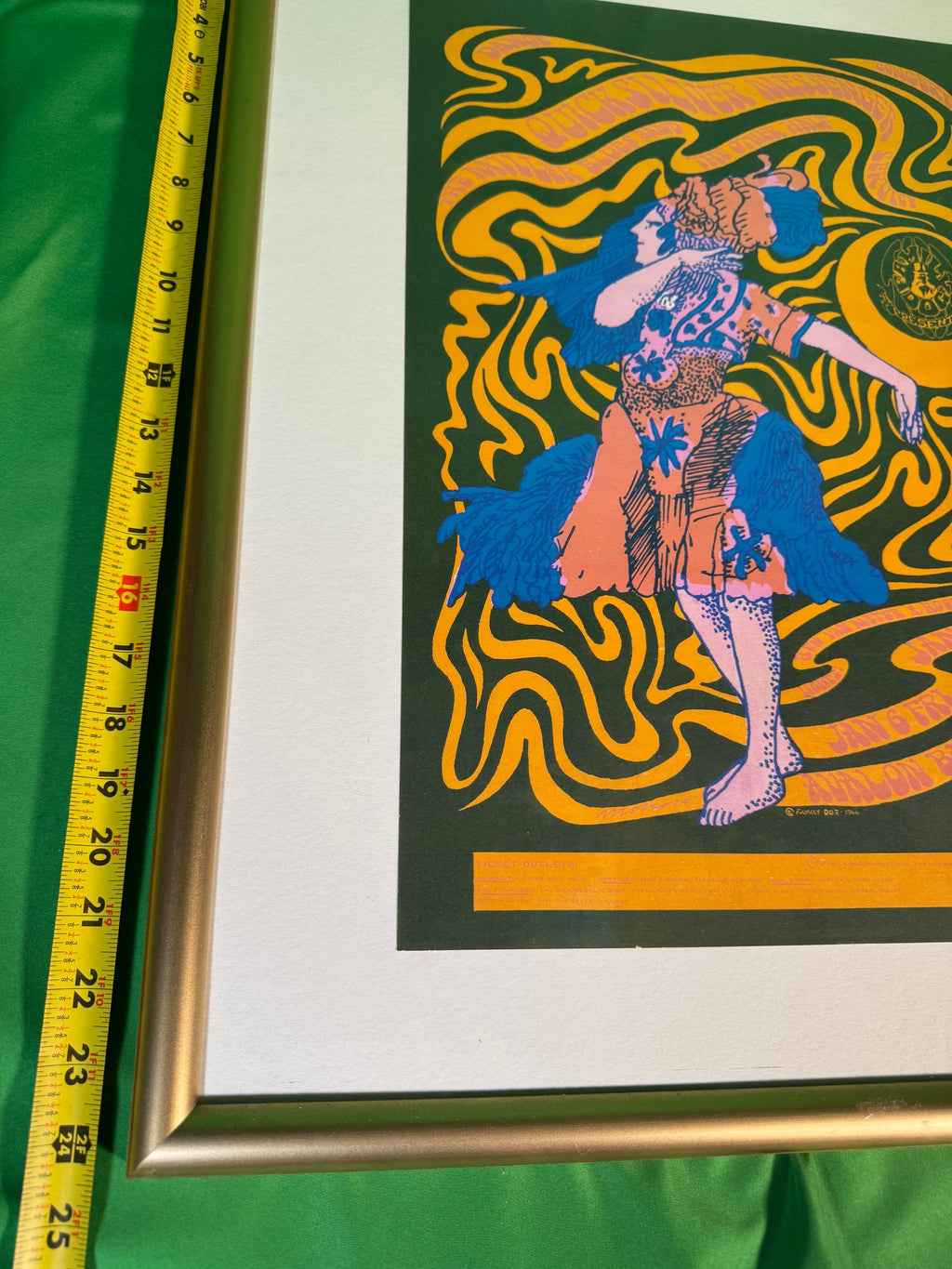 FD-42 Victor Moscoso Quicksilver Avalon Ballroom 1967 Concert Poster Framed