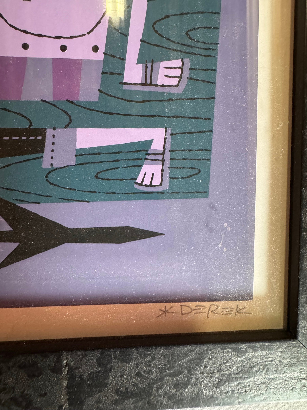 Pencil signature at the lower right