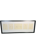IKEA Olunda Framed After-Picasso Animal Drawings Reproduction Print 41x15.5 in