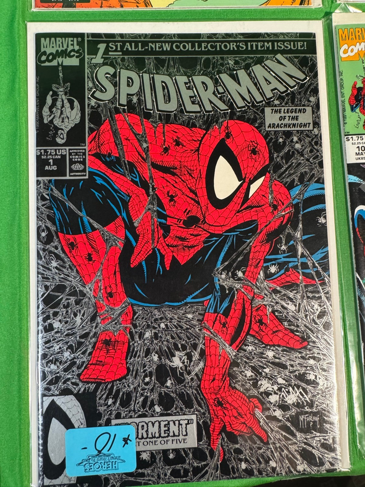 Spider-Man, McFarlane 1990 — run lot — part of a 423 book estate comic collection