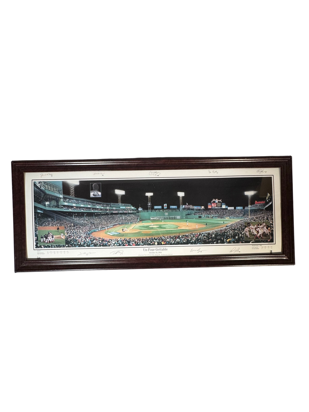 2004 Red Sox Un-Four-Gettable Fenway Panoramic Print, Rob Arra, Framed