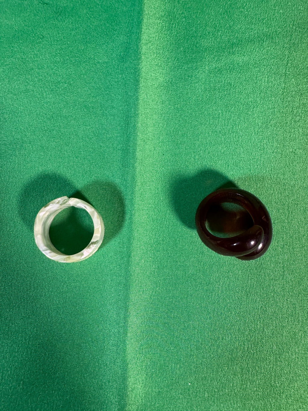 Costume Ring Lot of Four Including Greek Key Cabochon — detail view 4